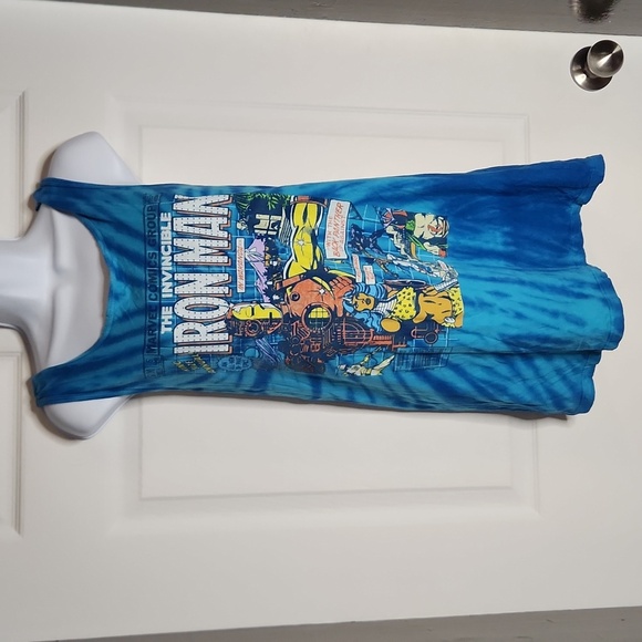 Tie Dye Marvel Iron Man Tank - Picture 2 of 3